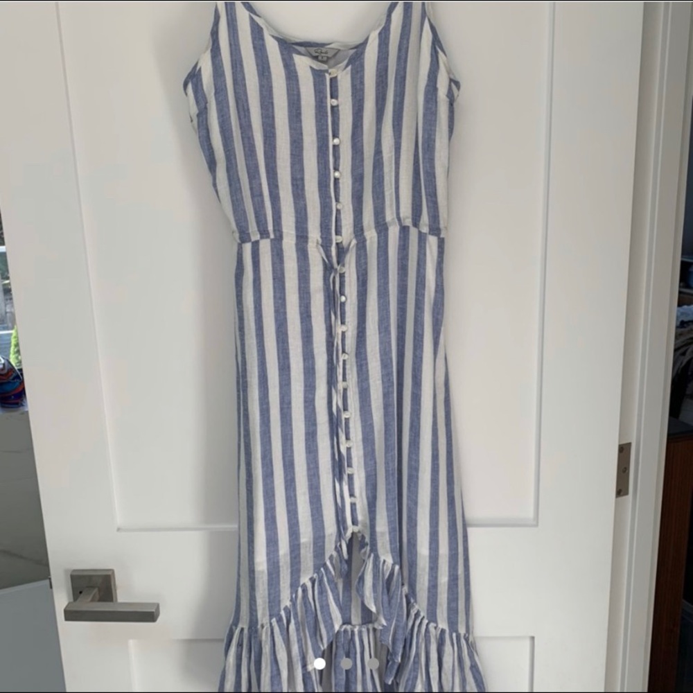 RAILS Blue and White stripe maxi sun dress 
$250